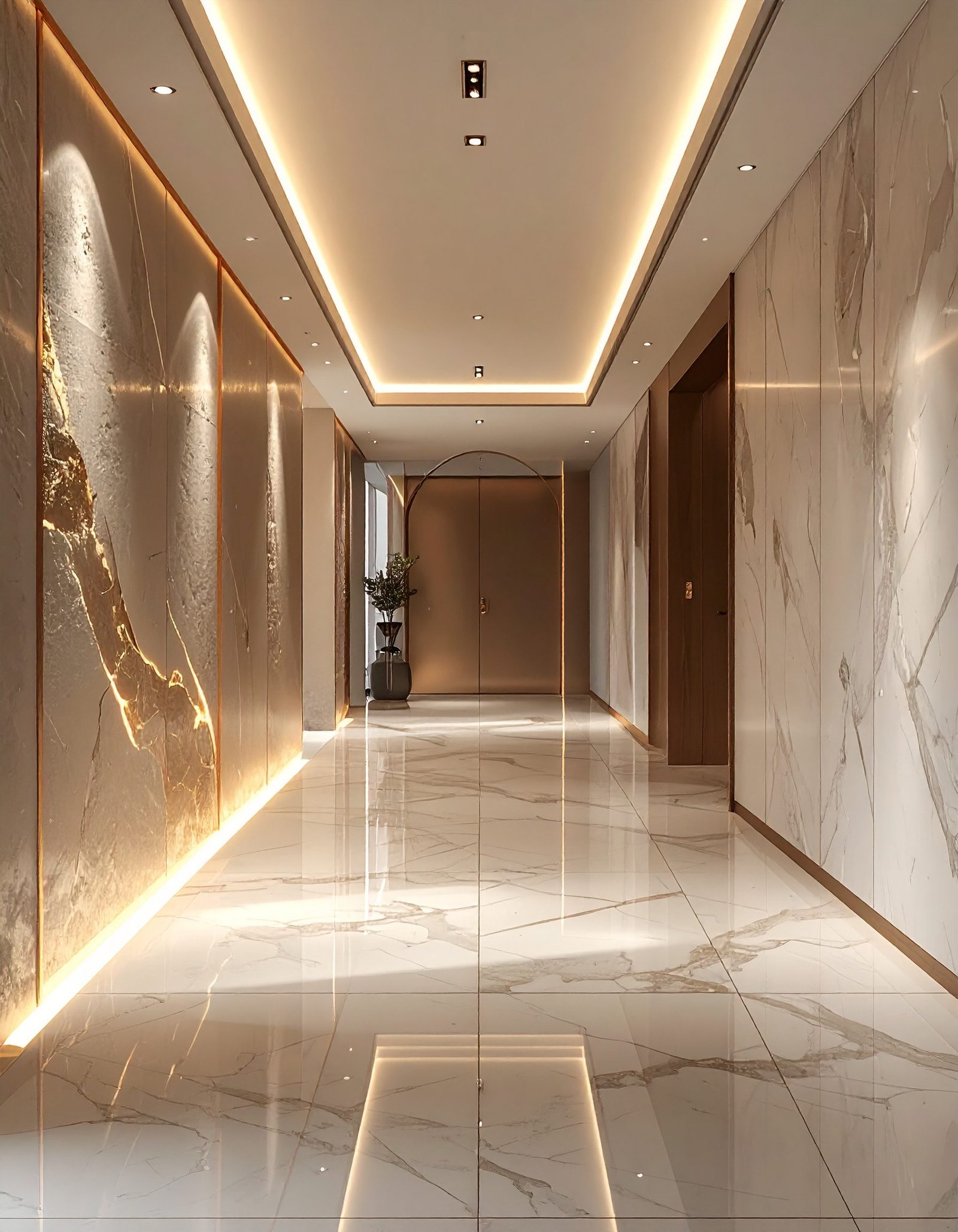 الاضاءه مع بديل الرخام